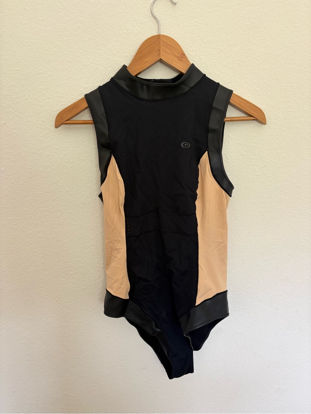 Rip Curl Black Sleeveless Surf Top with White Logo